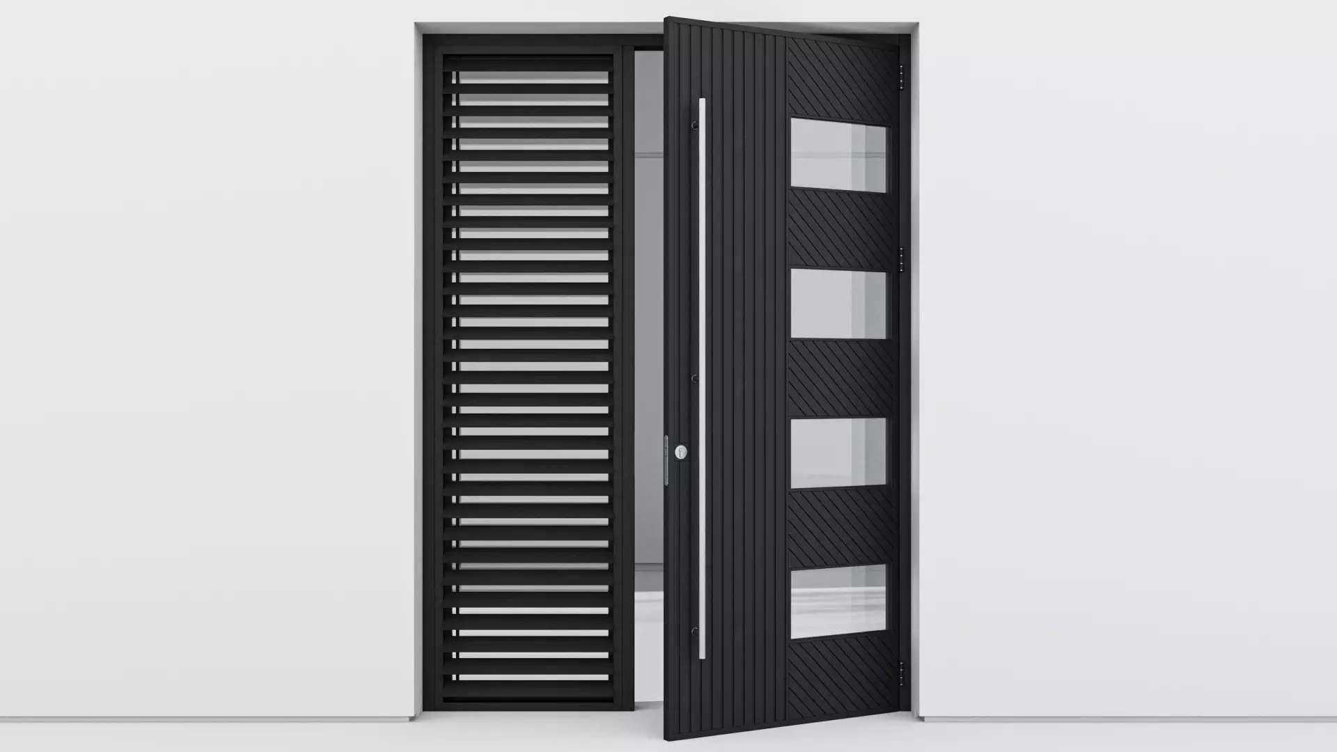 Aluminium door 264 3D model_0