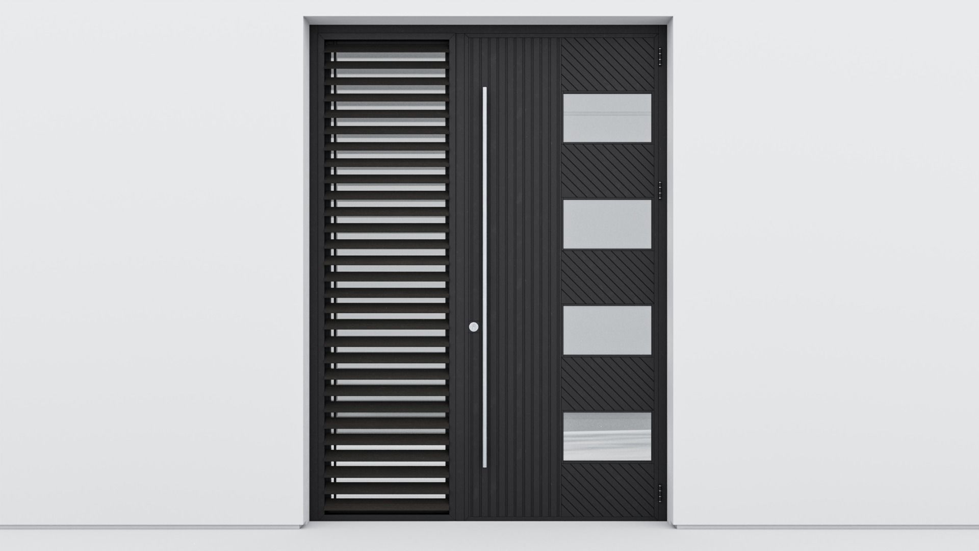 Aluminium door 264 3D model_1