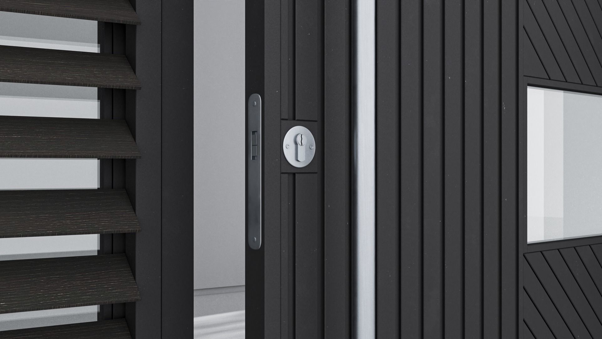 Aluminium door 264 3D model_4