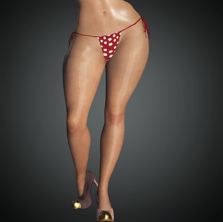 Realistic Female Character Low-poly 3D model Low-poly 3D model_25