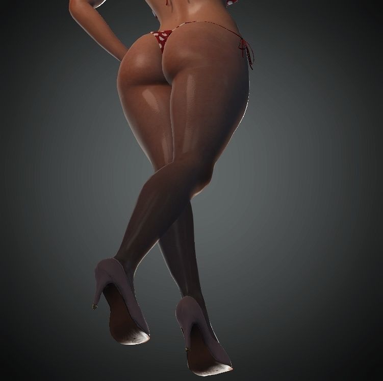 Realistic Female Character Low-poly 3D model Low-poly 3D model_32