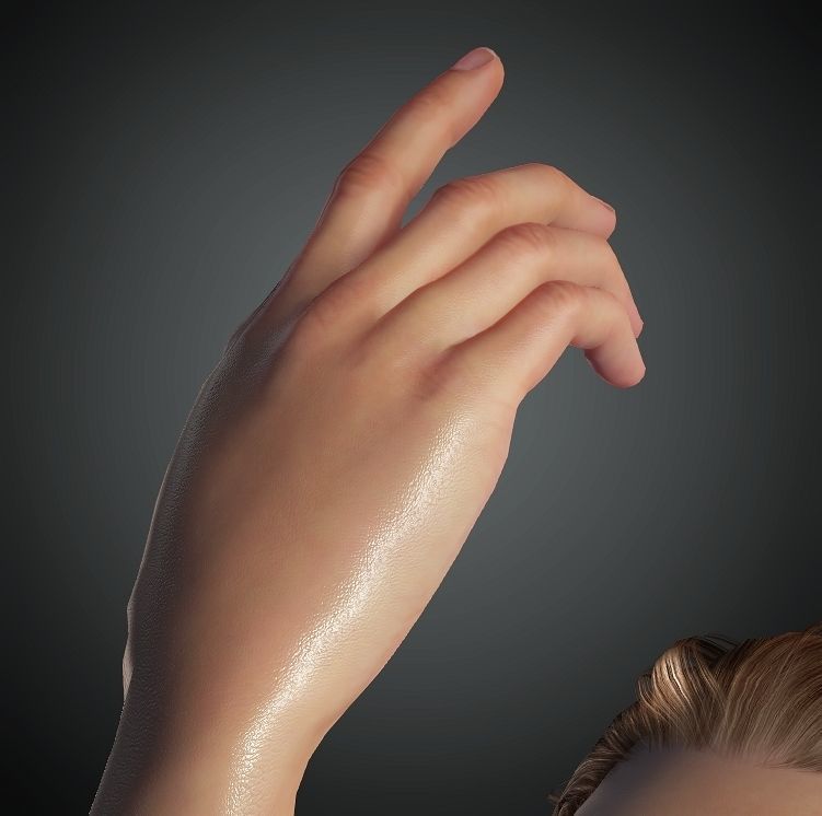 Realistic Female Character Low-poly 3D model Low-poly 3D model_40