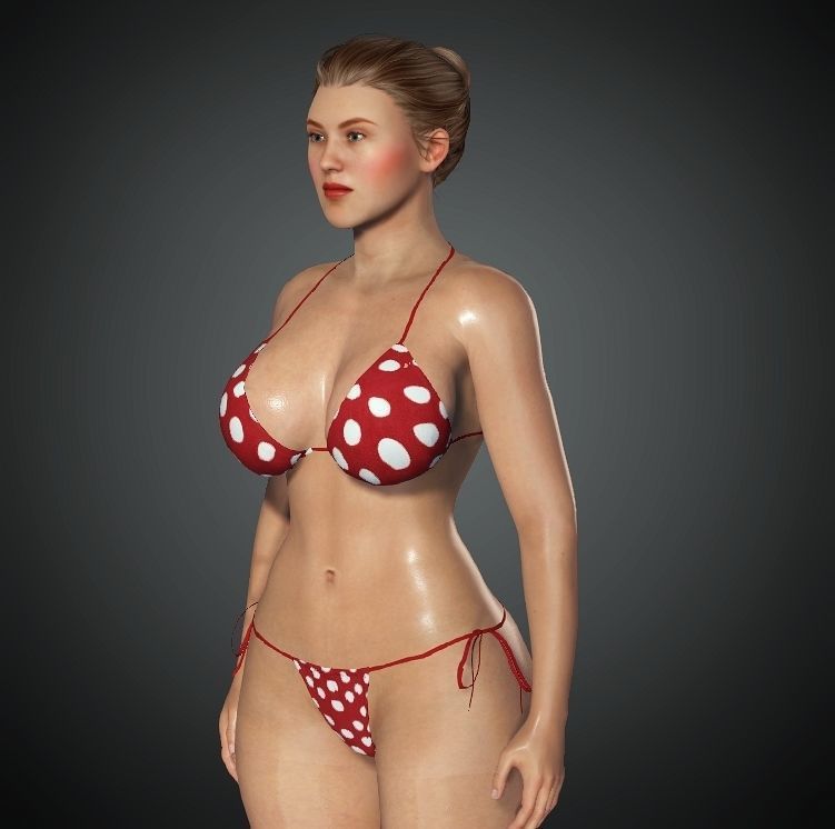 Realistic Female Character Low-poly 3D model Low-poly 3D model_17