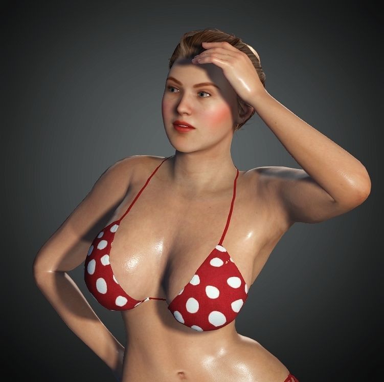 Realistic Female Character Low-poly 3D model Low-poly 3D model_45