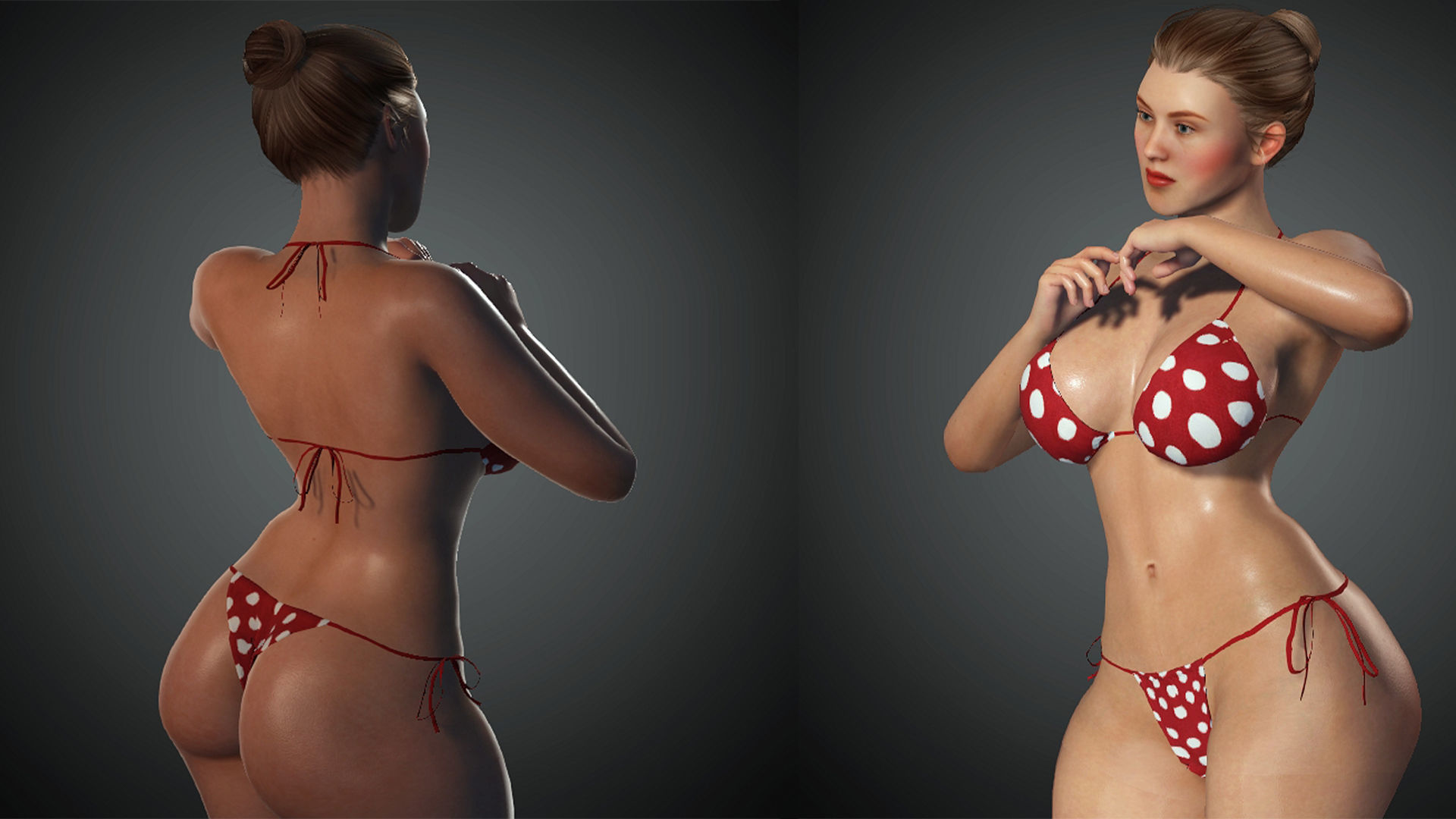 Realistic Female Character Low-poly 3D model Low-poly 3D model_6