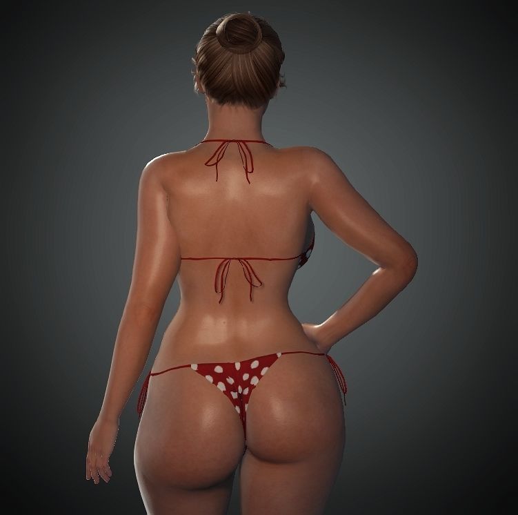 Realistic Female Character Low-poly 3D model Low-poly 3D model_16