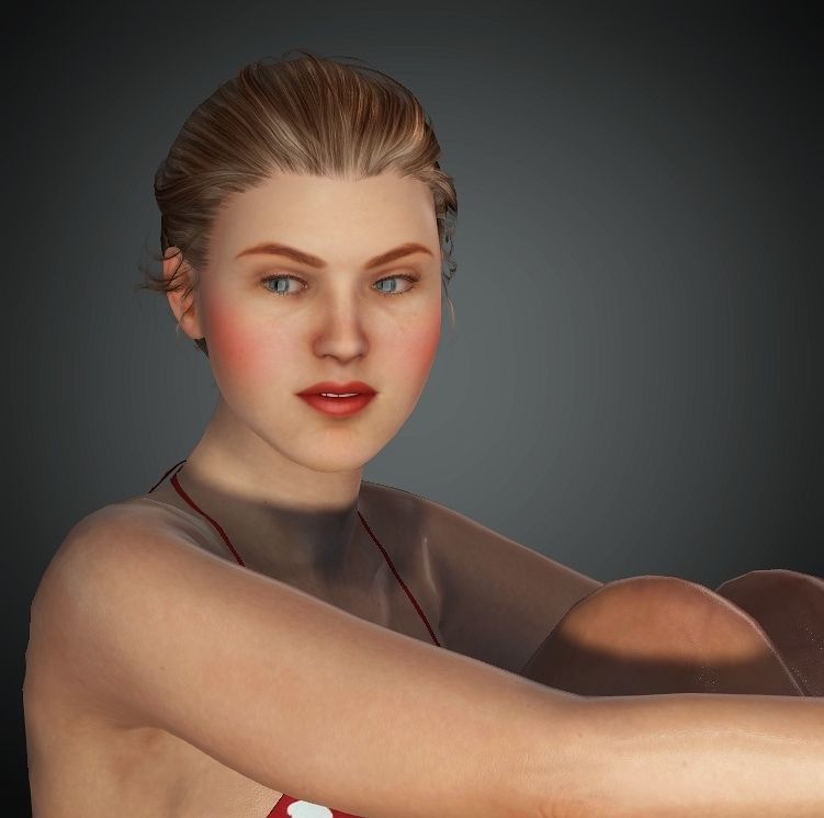Realistic Female Character Low-poly 3D model Low-poly 3D model_41