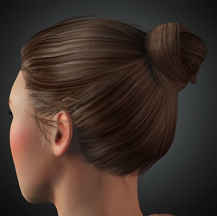 Realistic Female Character Low-poly 3D model Low-poly 3D model_38