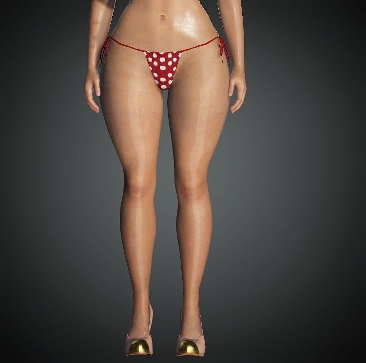 Realistic Female Character Low-poly 3D model Low-poly 3D model_19