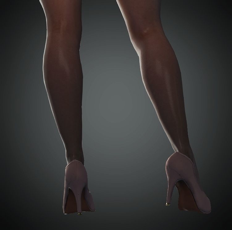 Realistic Female Character Low-poly 3D model Low-poly 3D model_34