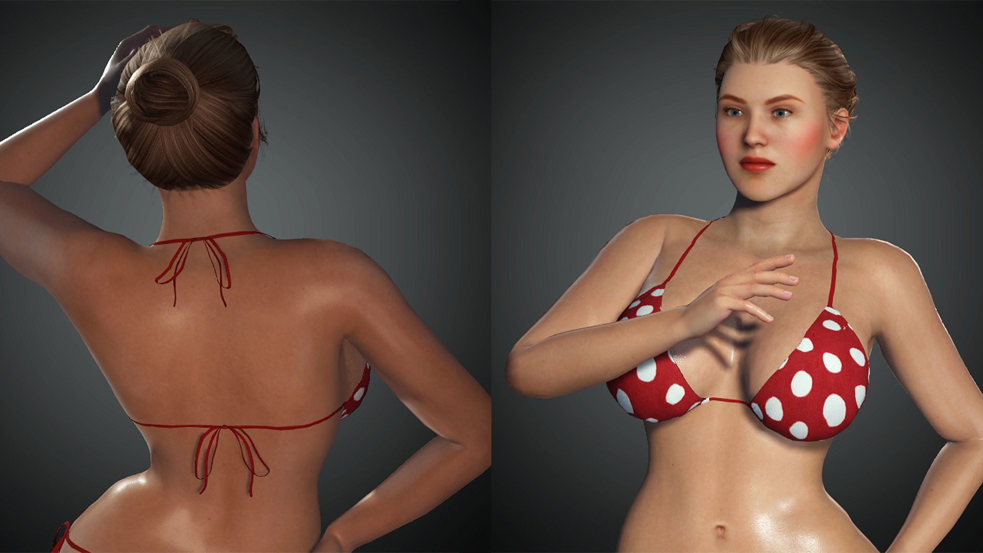 Realistic Female Character Low-poly 3D model Low-poly 3D model_11