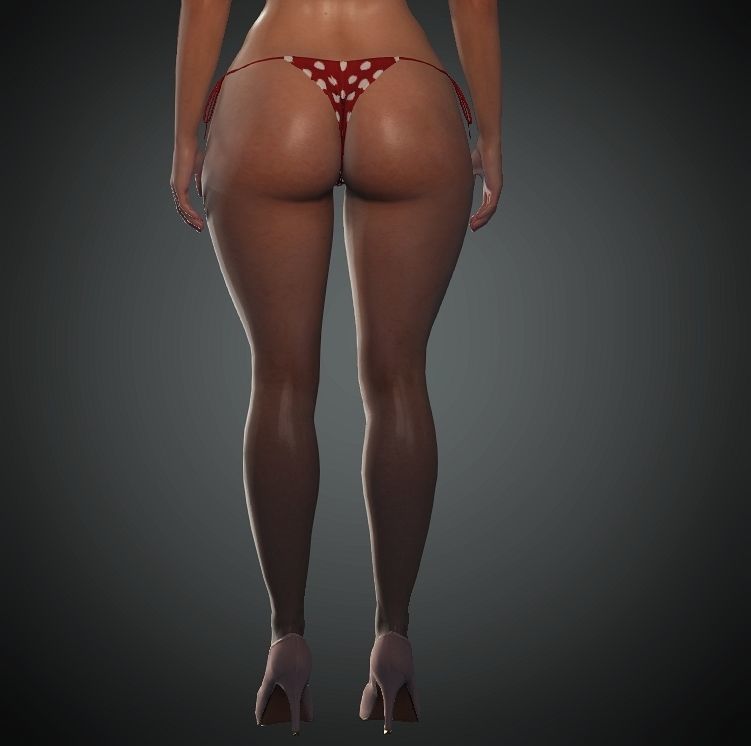 Realistic Female Character Low-poly 3D model Low-poly 3D model_20