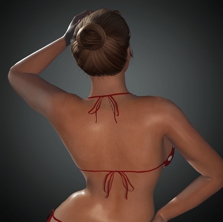 Realistic Female Character Low-poly 3D model Low-poly 3D model_46