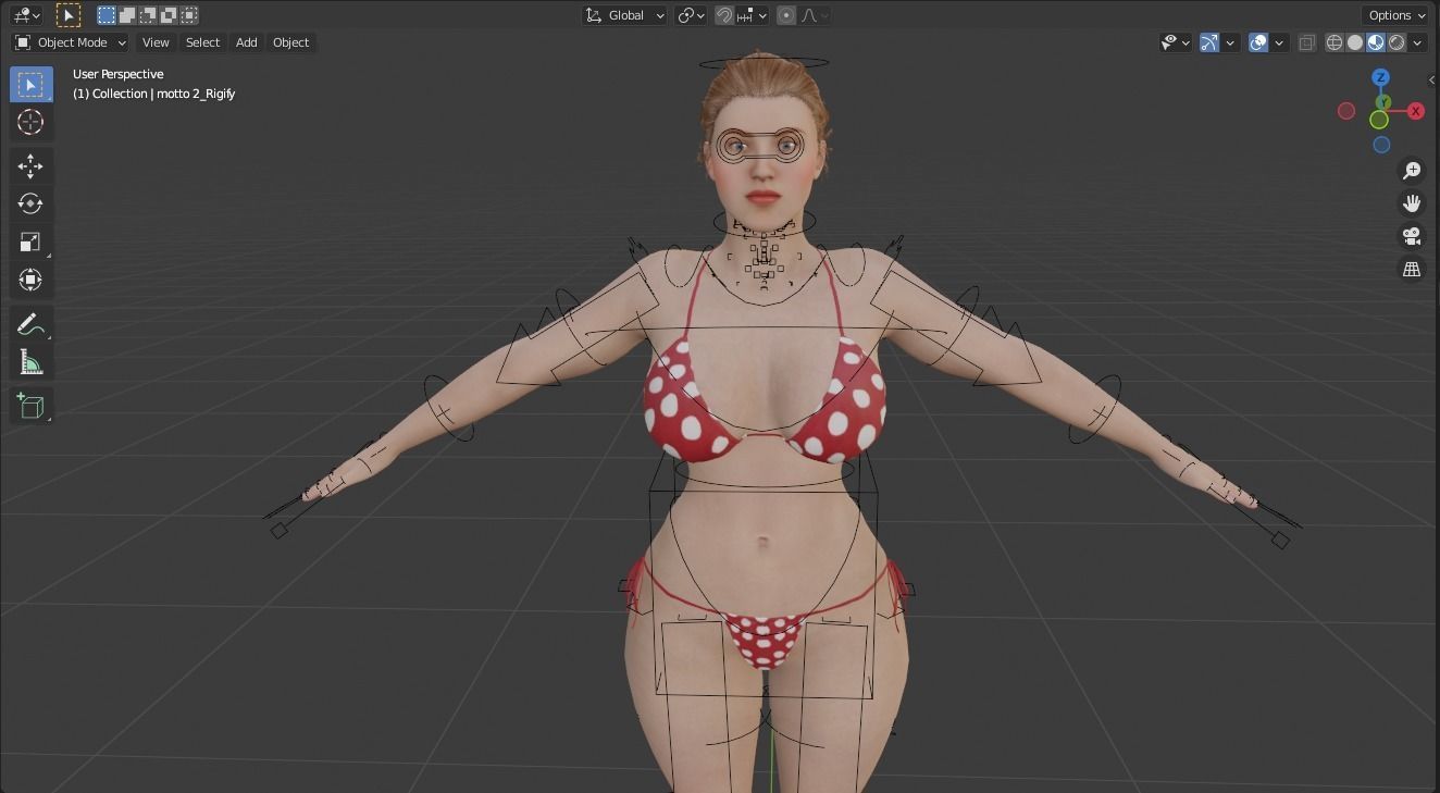 Realistic Female Character Low-poly 3D model Low-poly 3D model_50