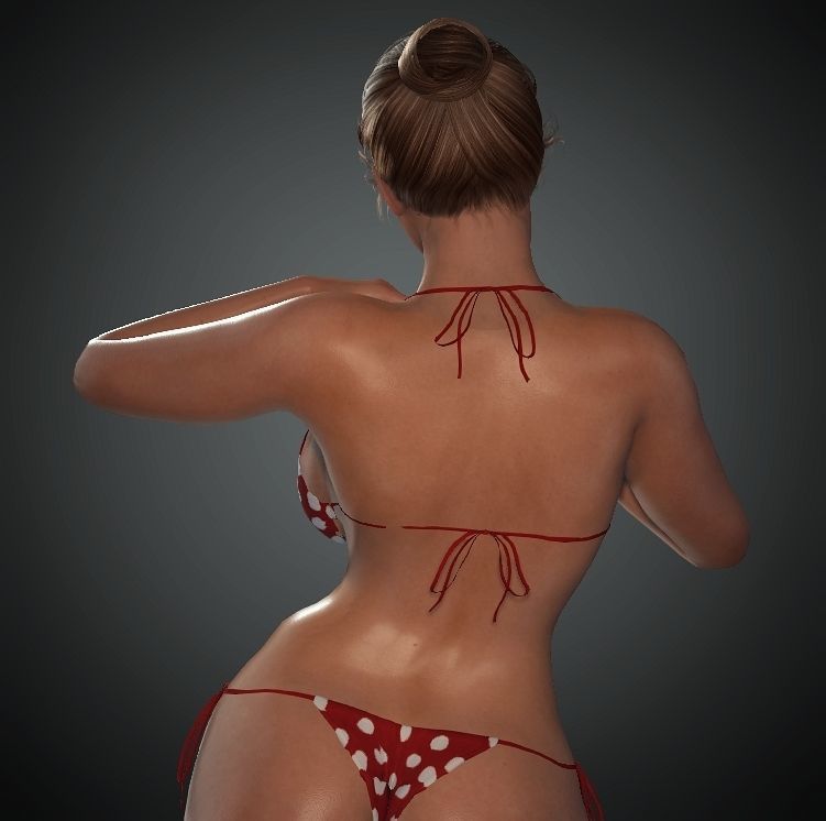 Realistic Female Character Low-poly 3D model Low-poly 3D model_24