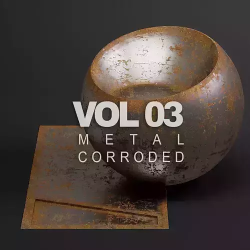 Metal vol03 Corroded 8K Seamless PBR Materials Texture