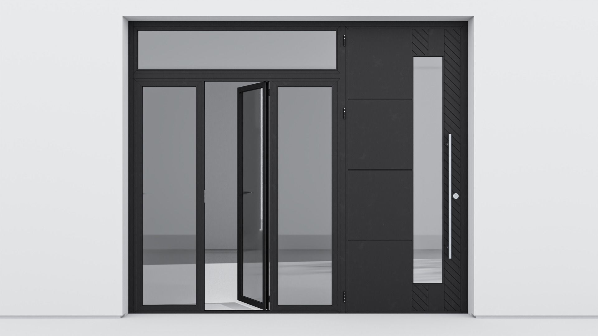 Aluminium door 267 3D model_3
