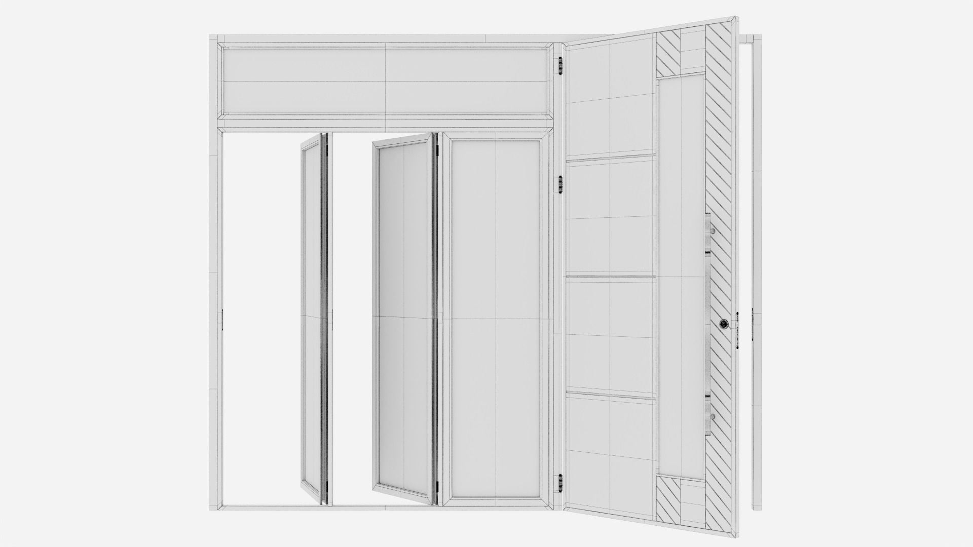 Aluminium door 267 3D model_6