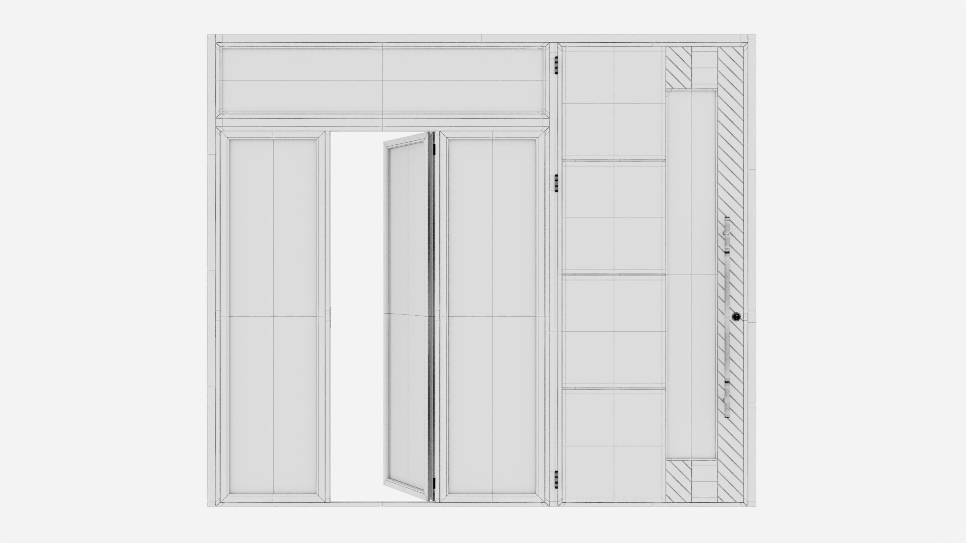 Aluminium door 267 3D model_5