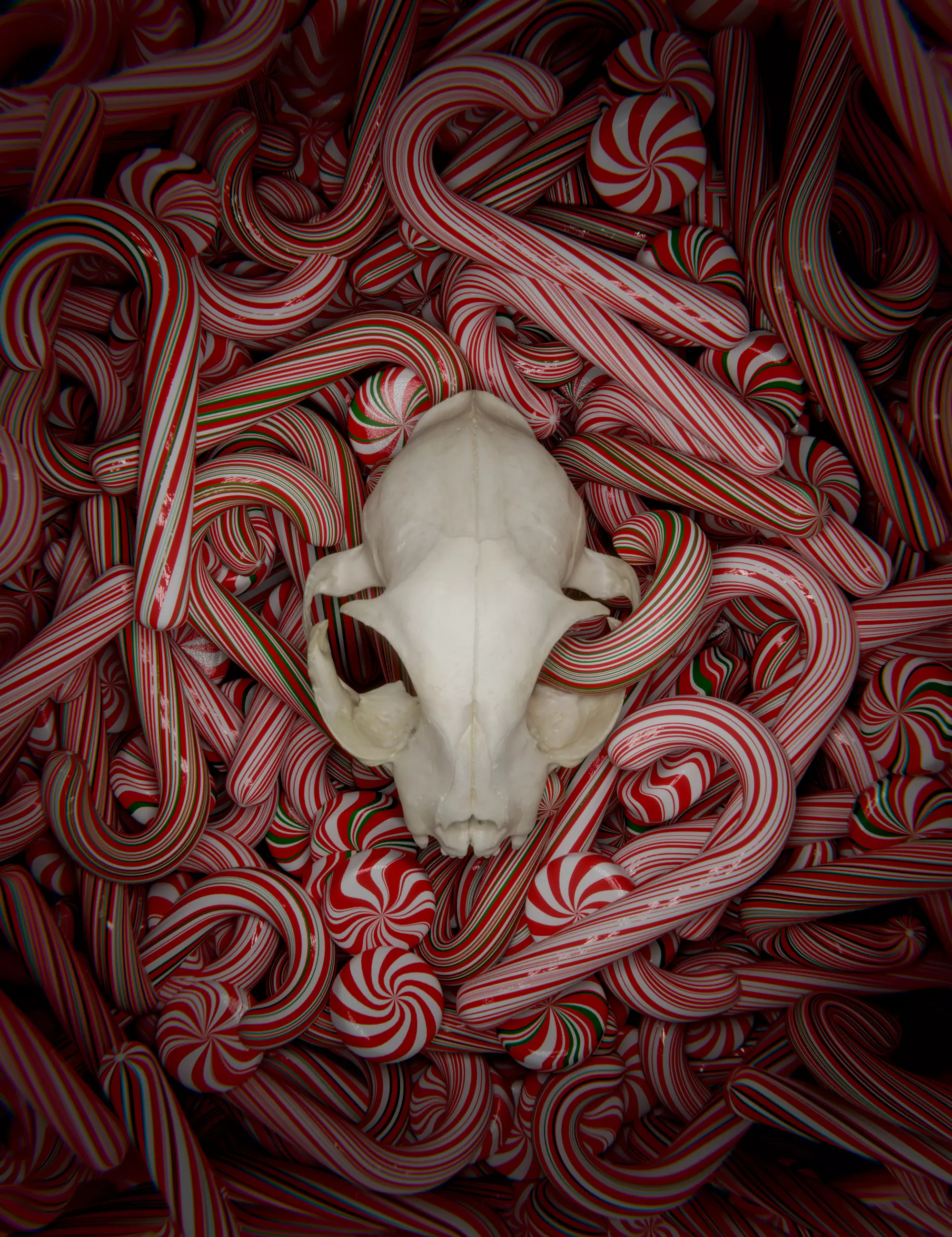 Set of 4 Christmas candies 3D model_0