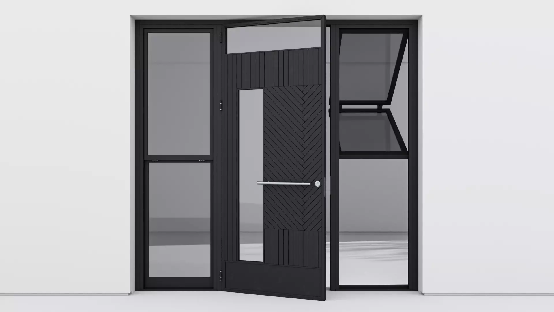 Aluminium door 268 3D model_0