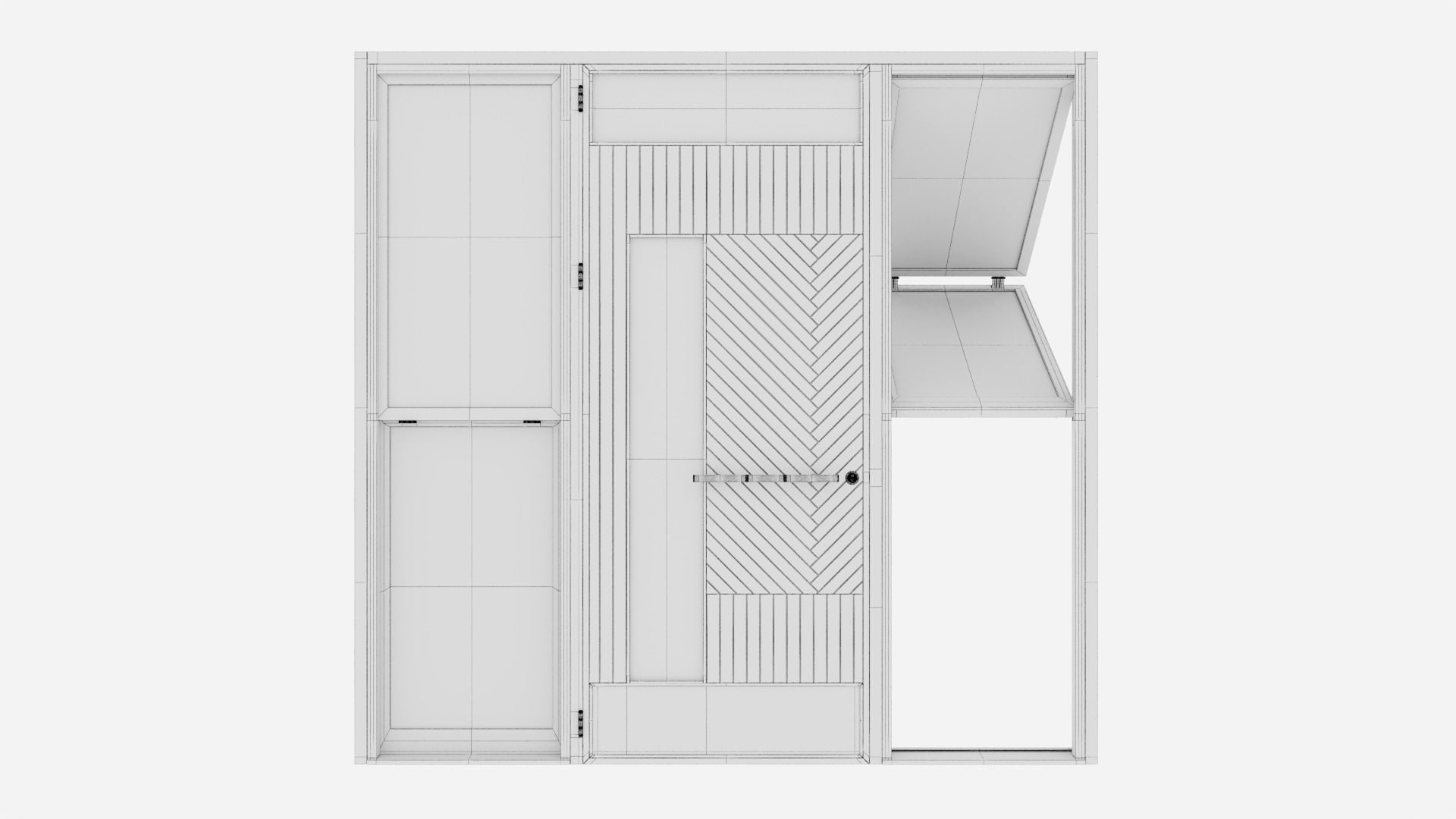 Aluminium door 268 3D model_5