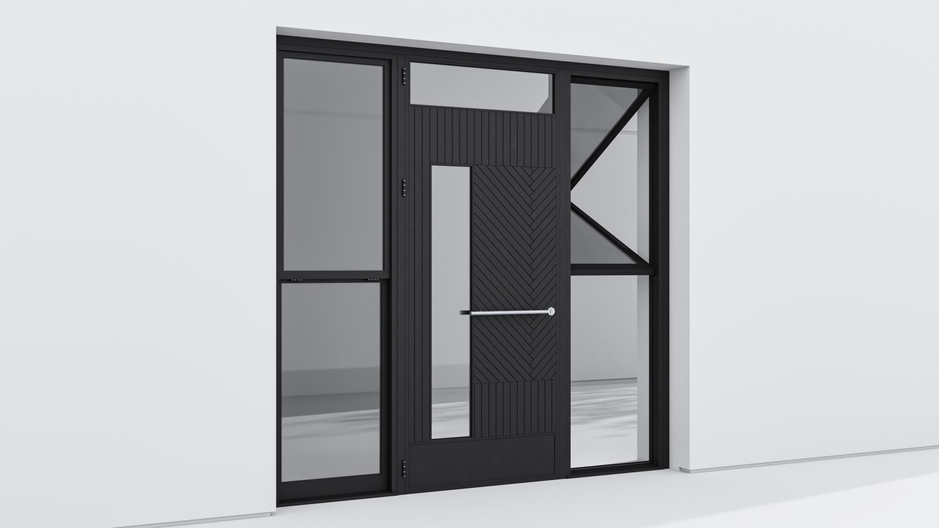 Aluminium door 268 3D model_3