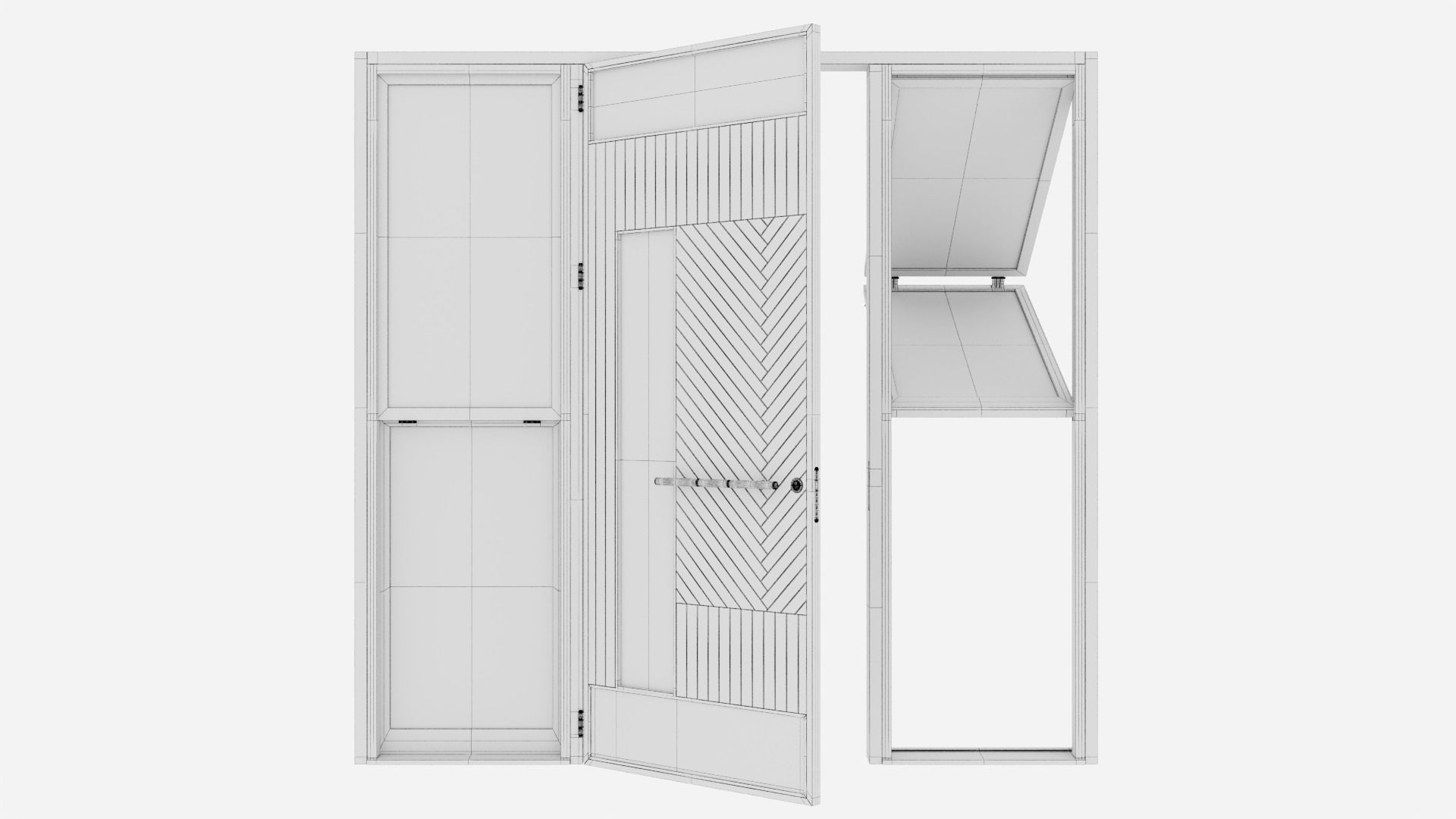 Aluminium door 268 3D model_6
