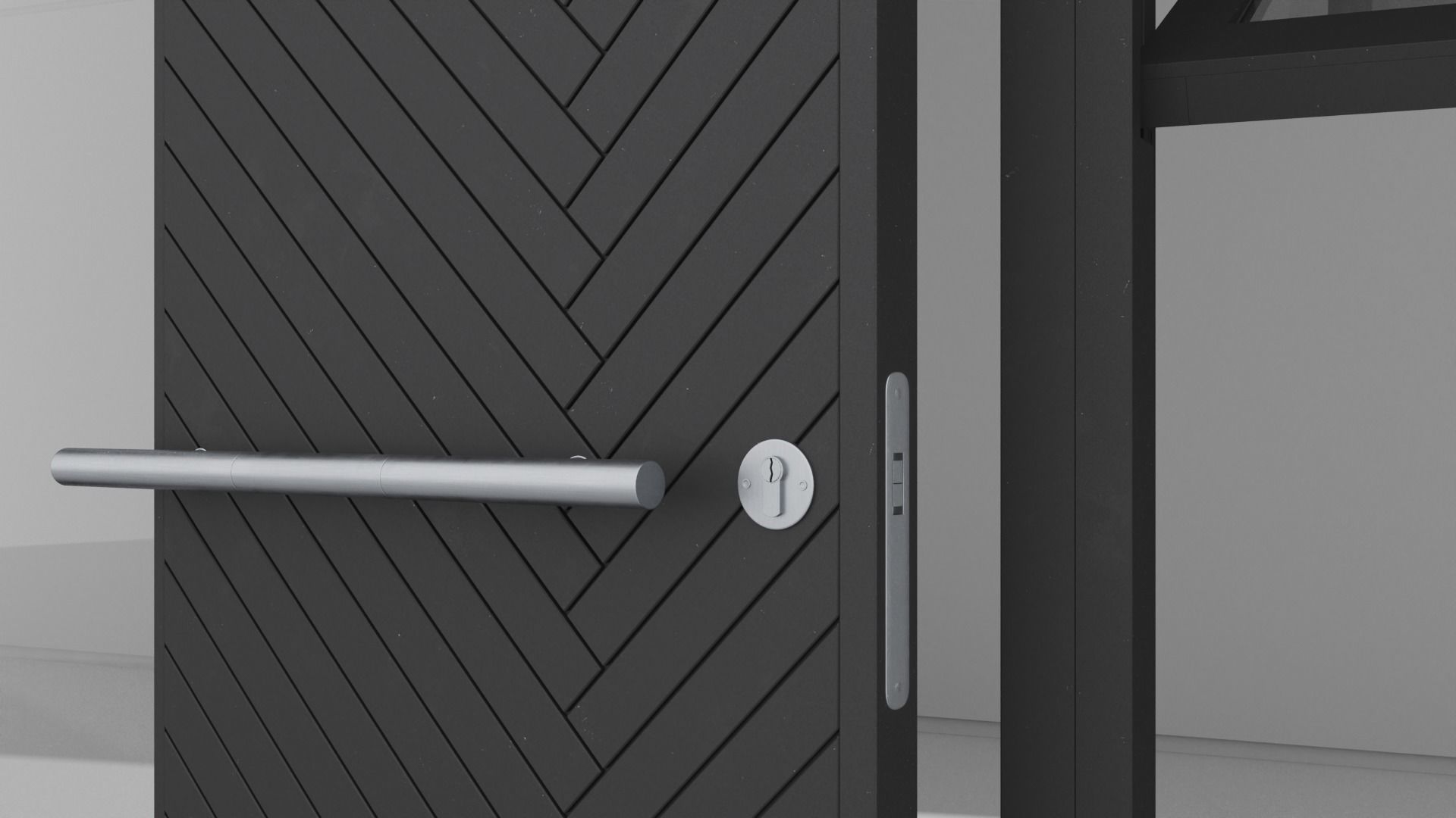 Aluminium door 268 3D model_4