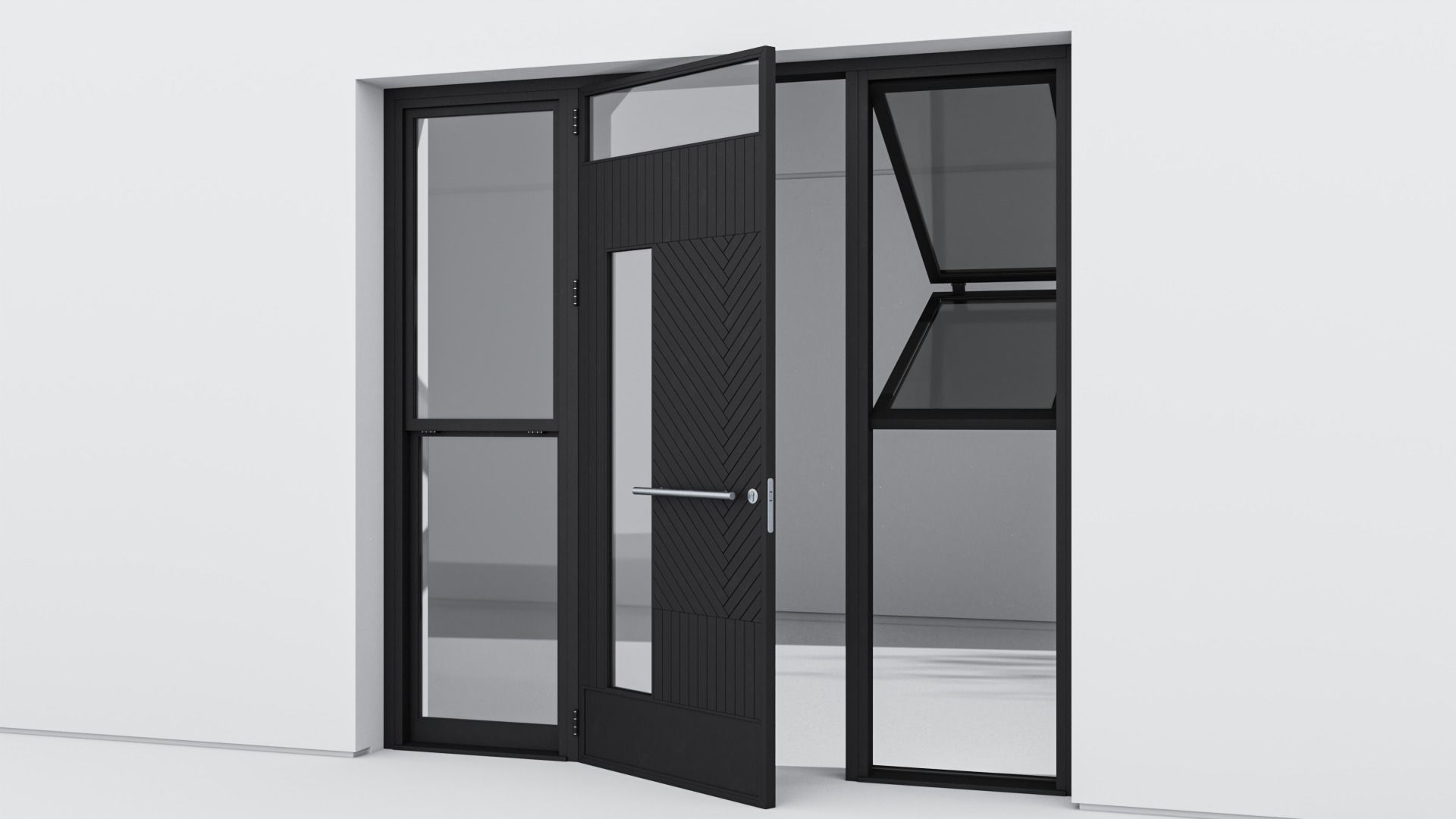 Aluminium door 268 3D model_2