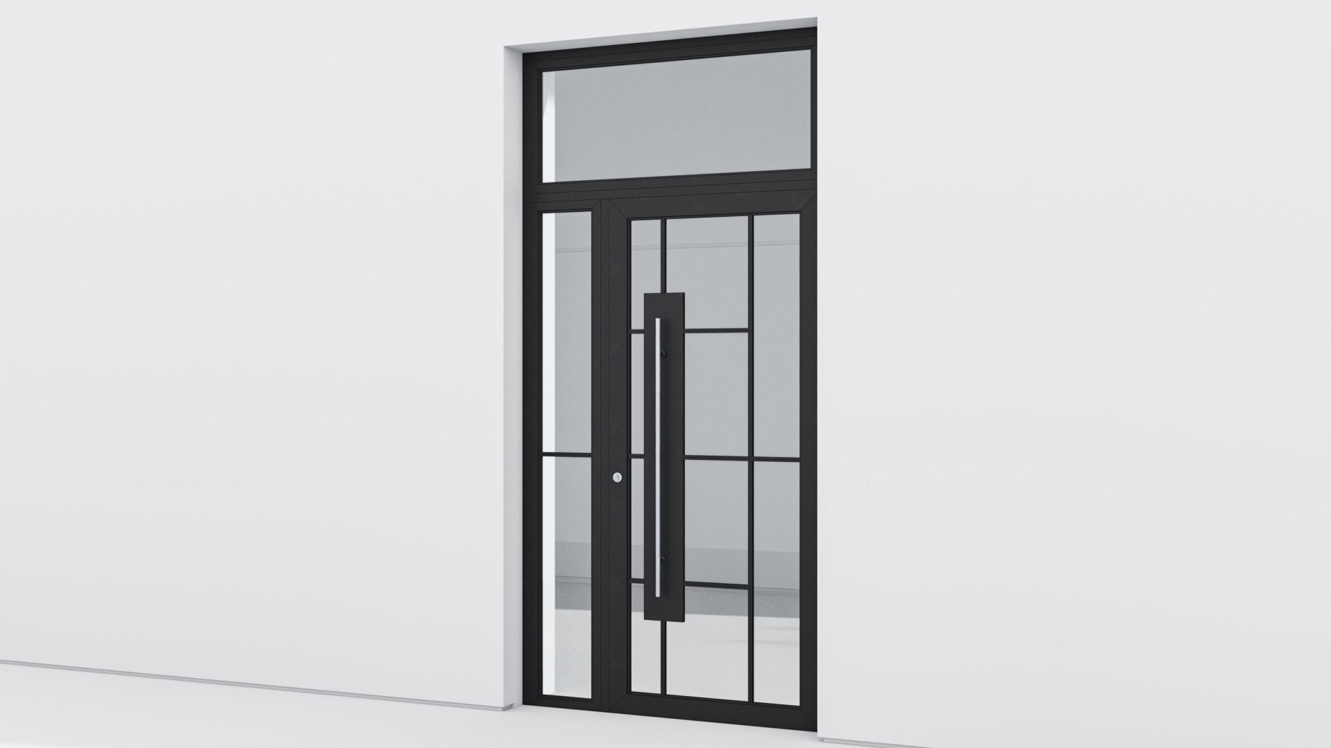Aluminium door 271 3D model_3