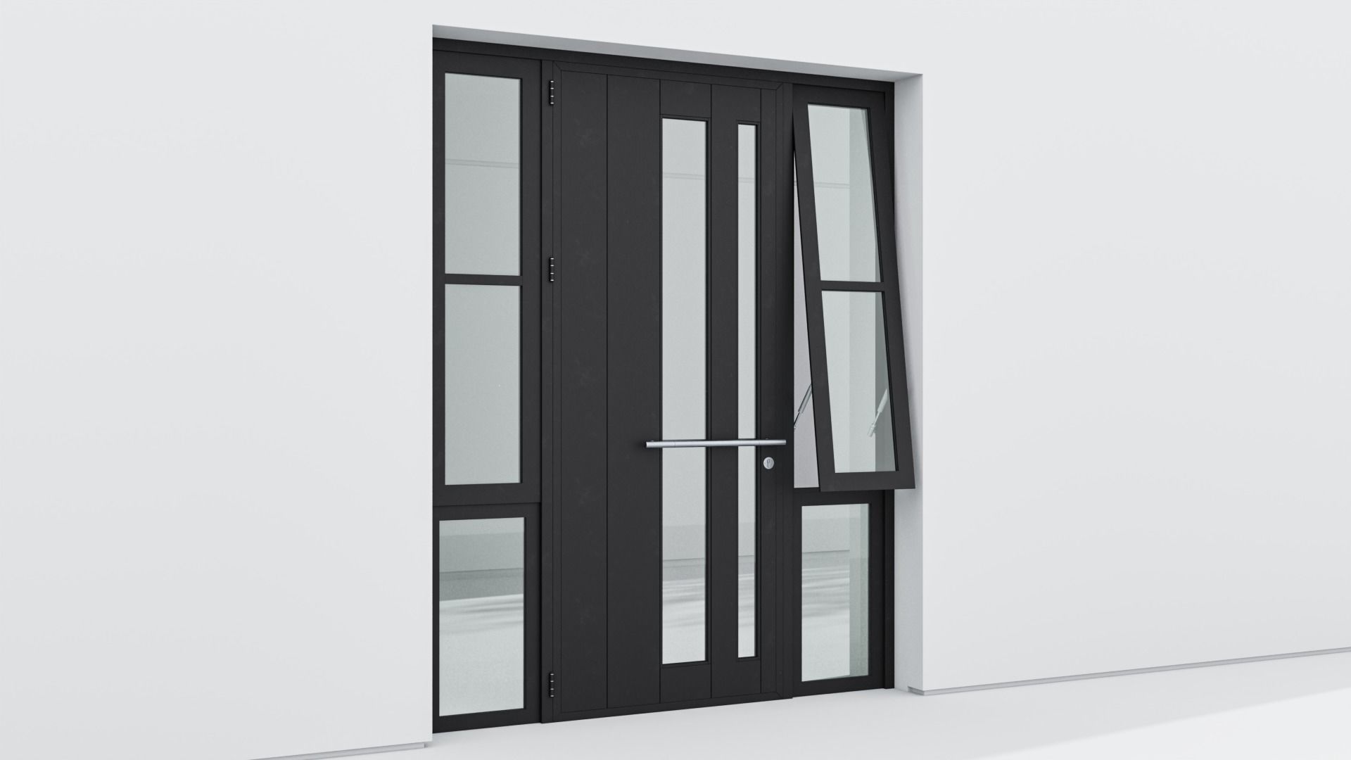 Aluminium door 272 3D model_3