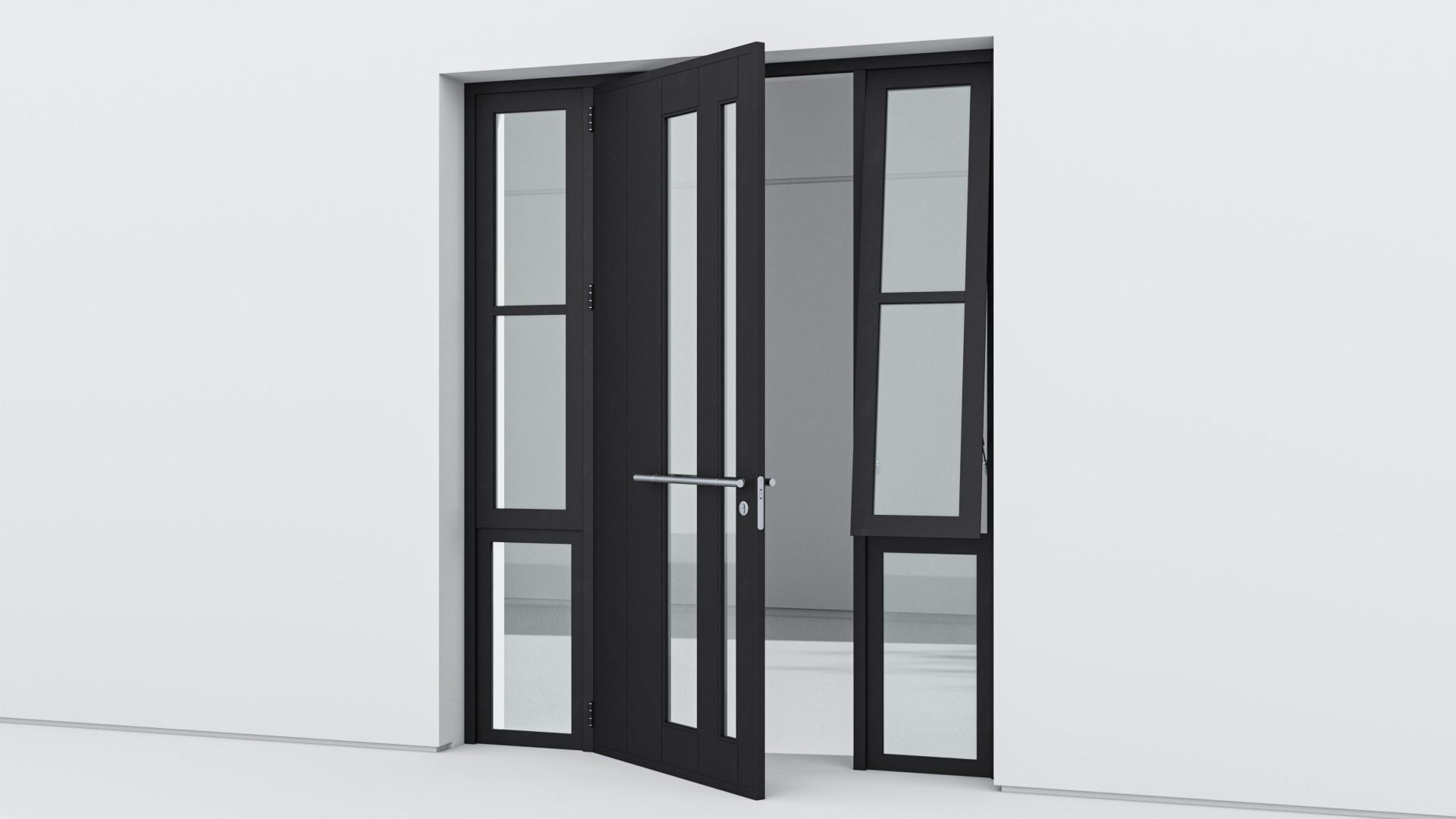 Aluminium door 272 3D model_2