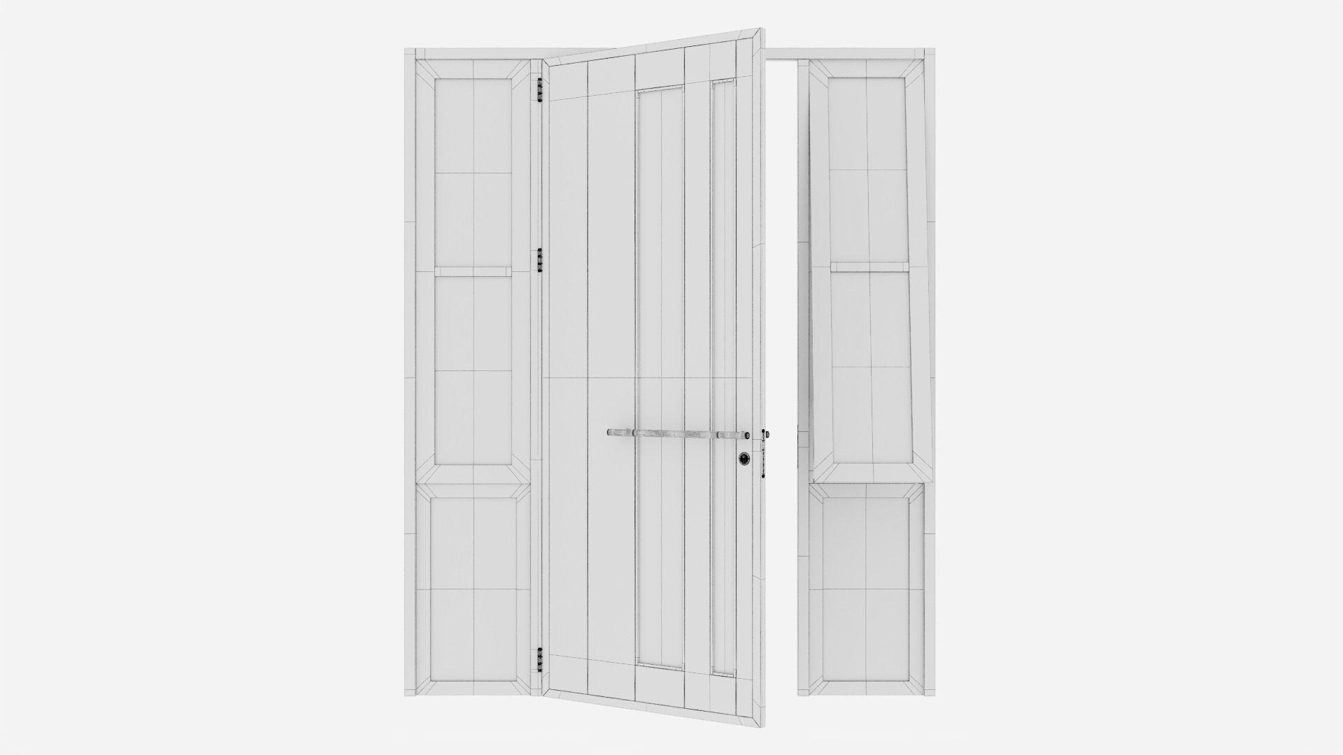 Aluminium door 272 3D model_6