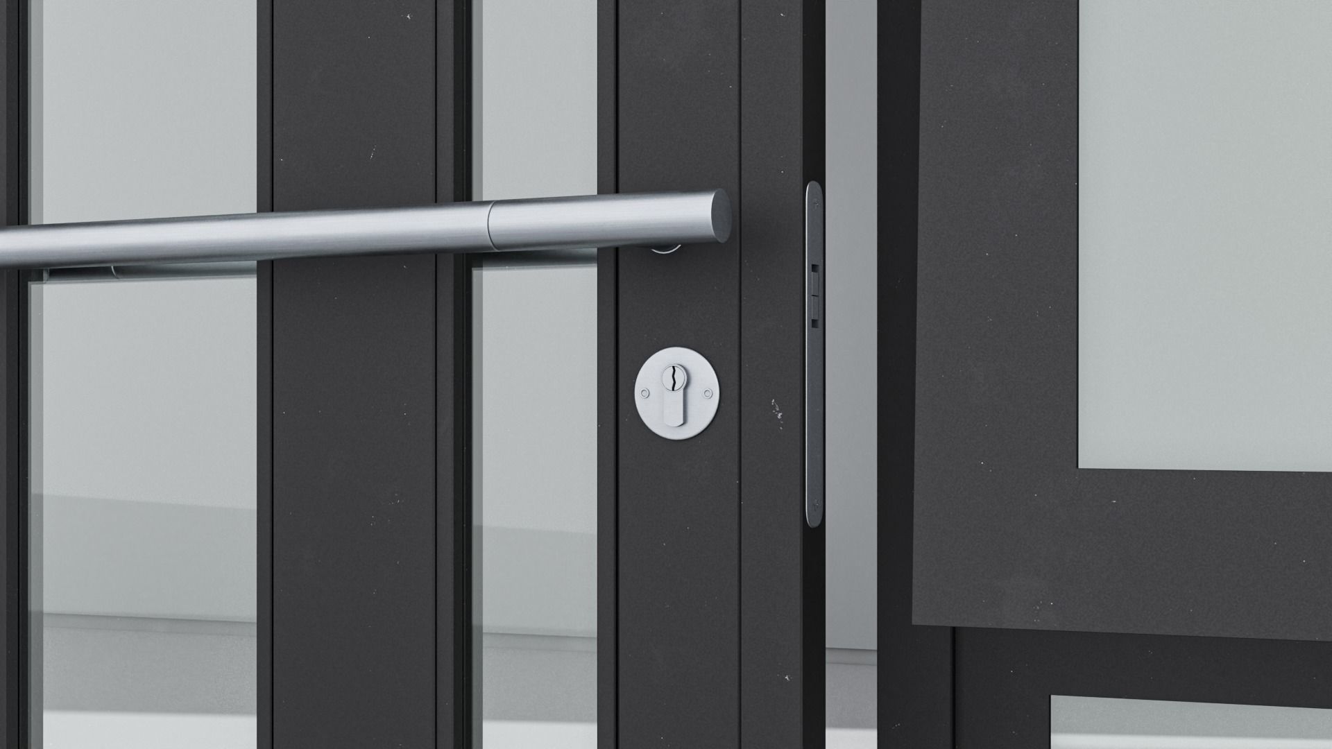 Aluminium door 272 3D model_4