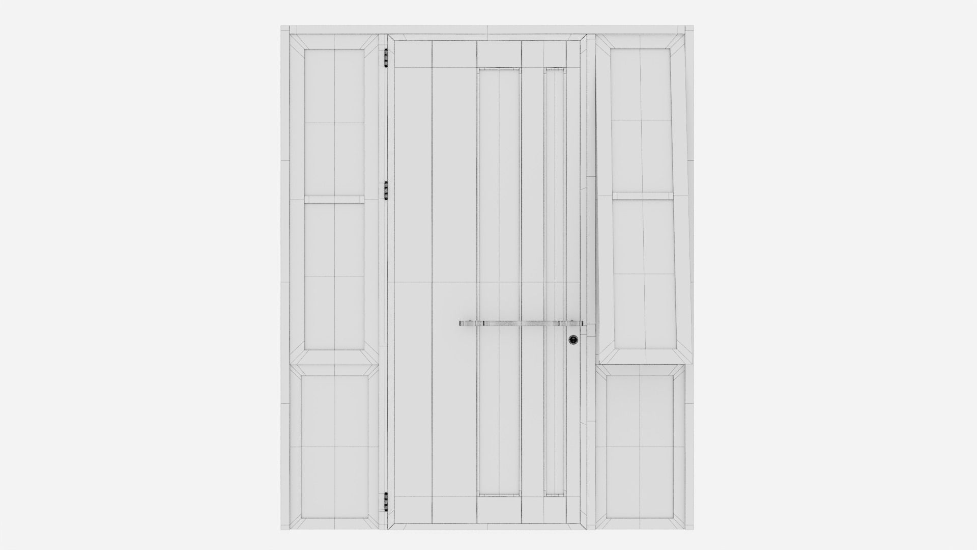 Aluminium door 272 3D model_5