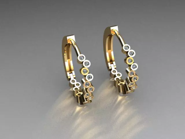 clasp earrings 3D print model_0