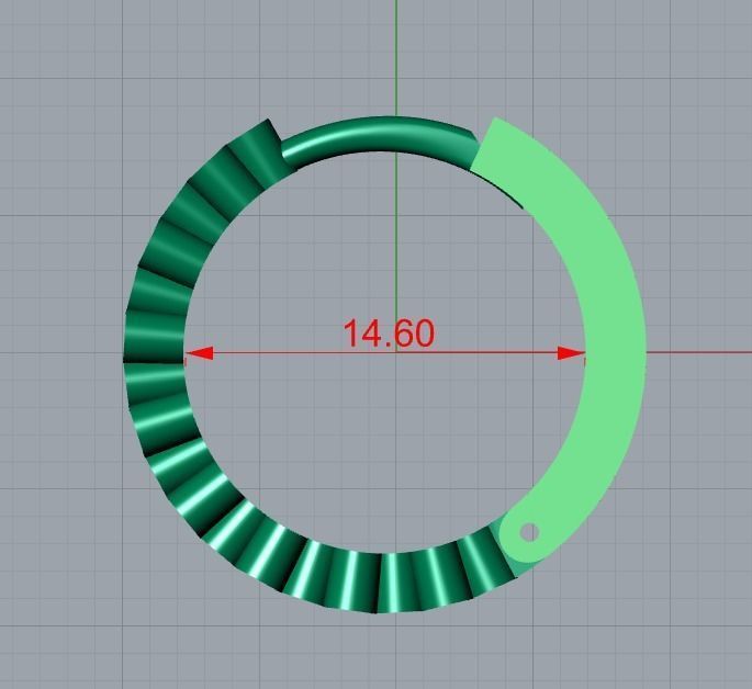 clasp earrings 3D print model_8