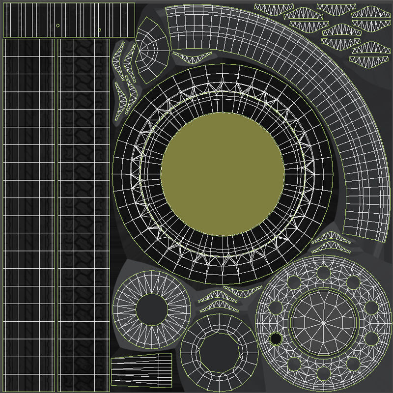 Cabover log semitruck Low-poly 3D model_45