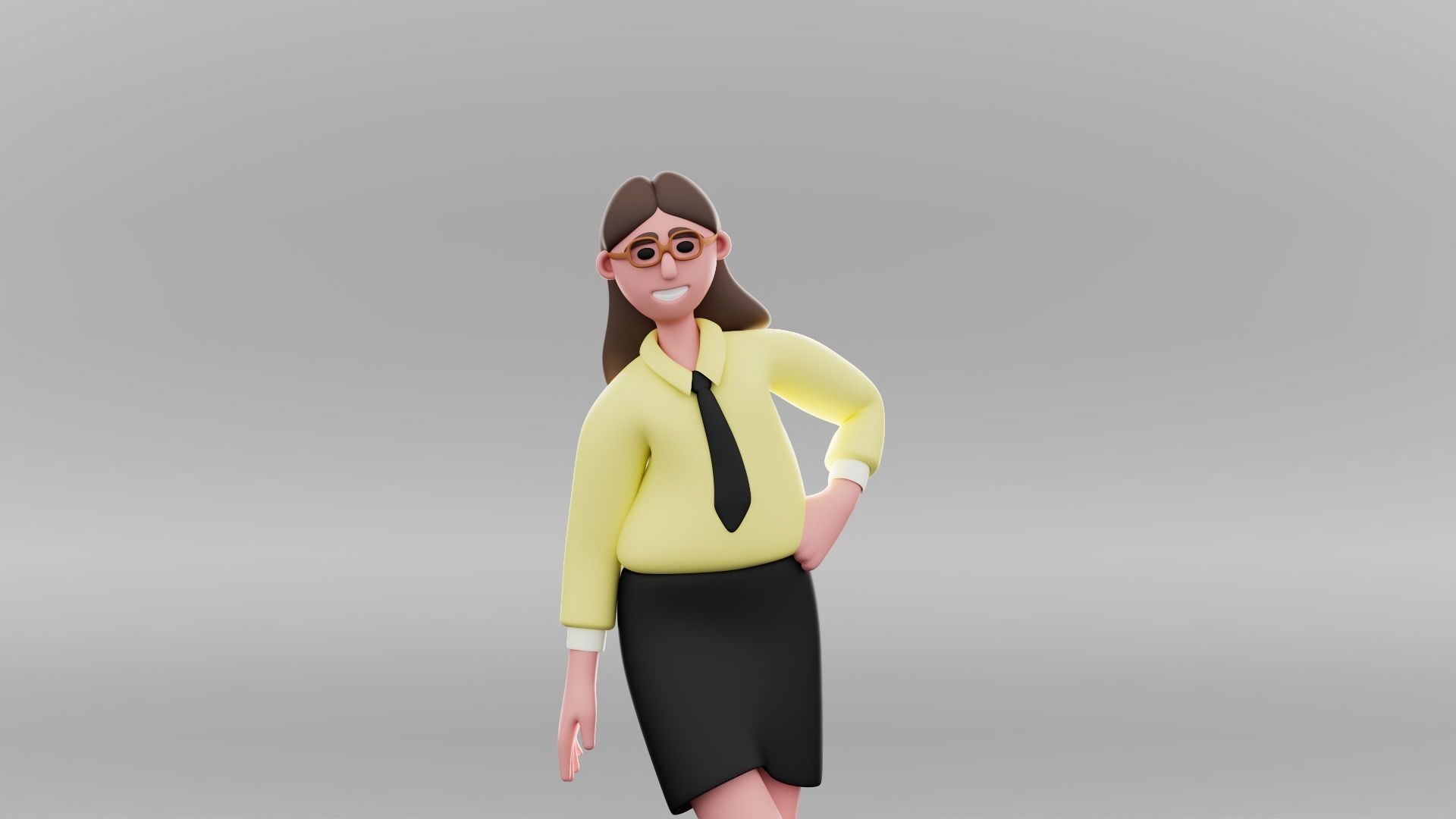 Teachers - Rigged 3D Characters 12 Animations Low-poly 3D model_10