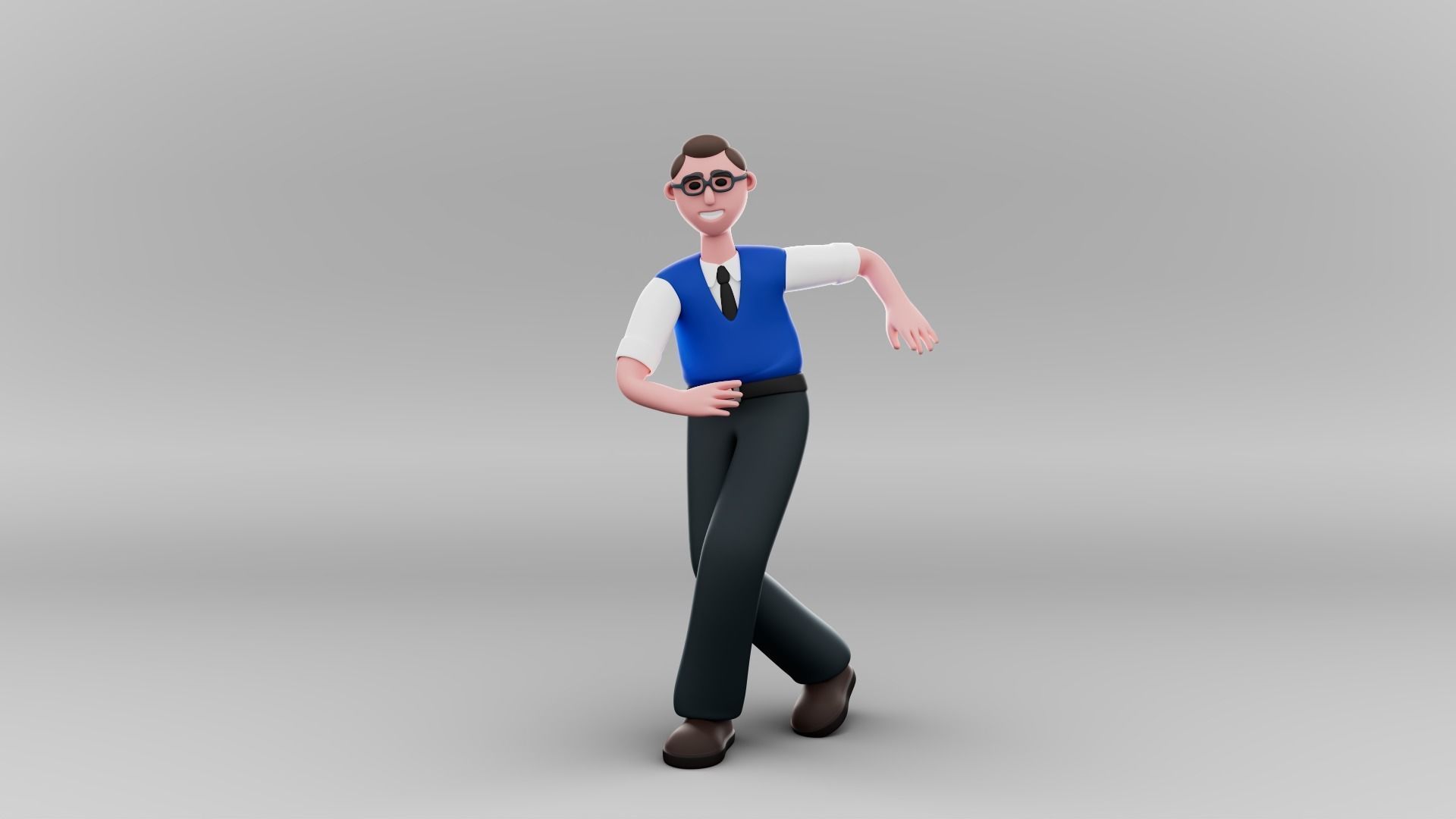 Teachers - Rigged 3D Characters 12 Animations Low-poly 3D model_11