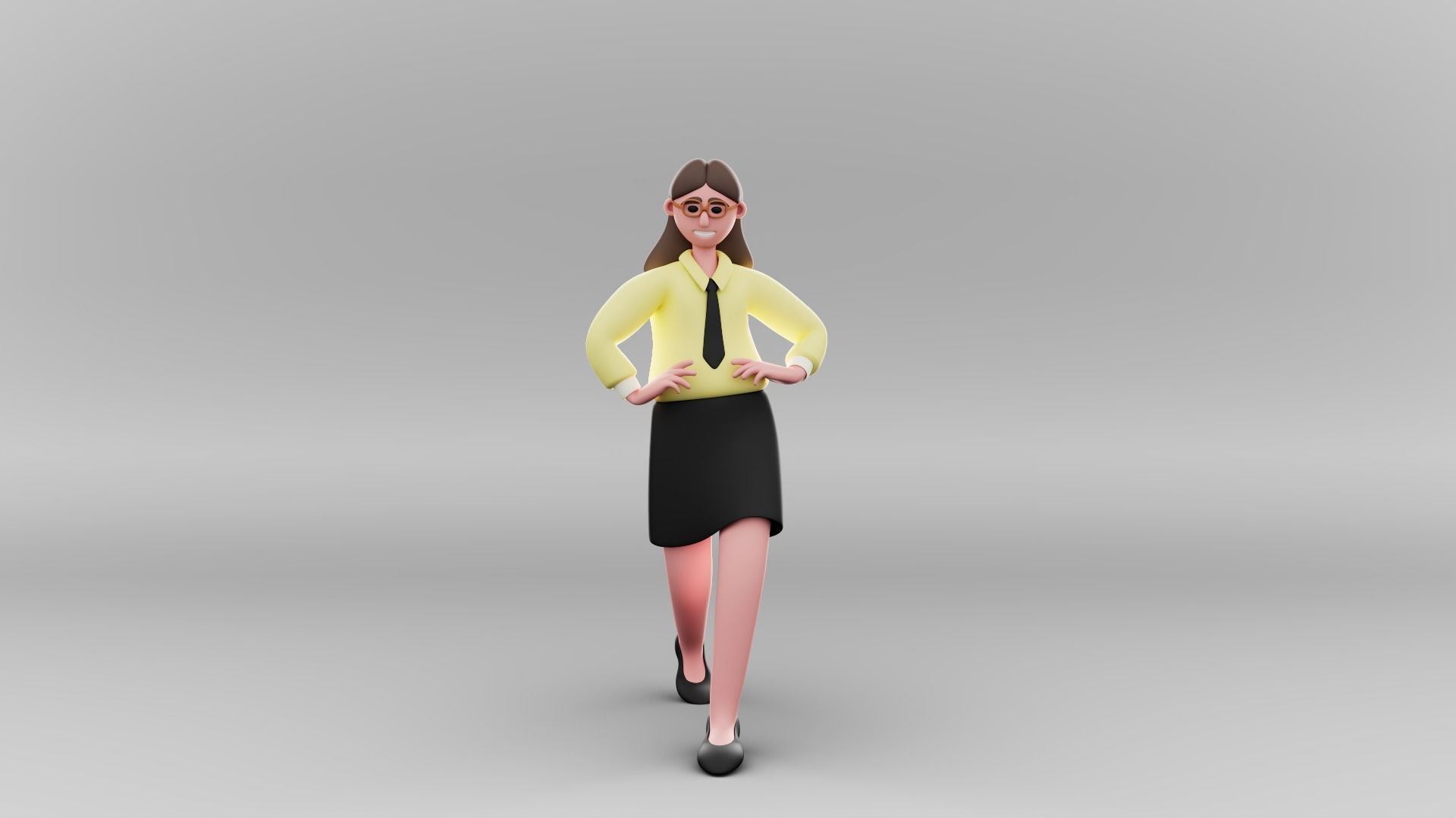 Teachers - Rigged 3D Characters 12 Animations Low-poly 3D model_9