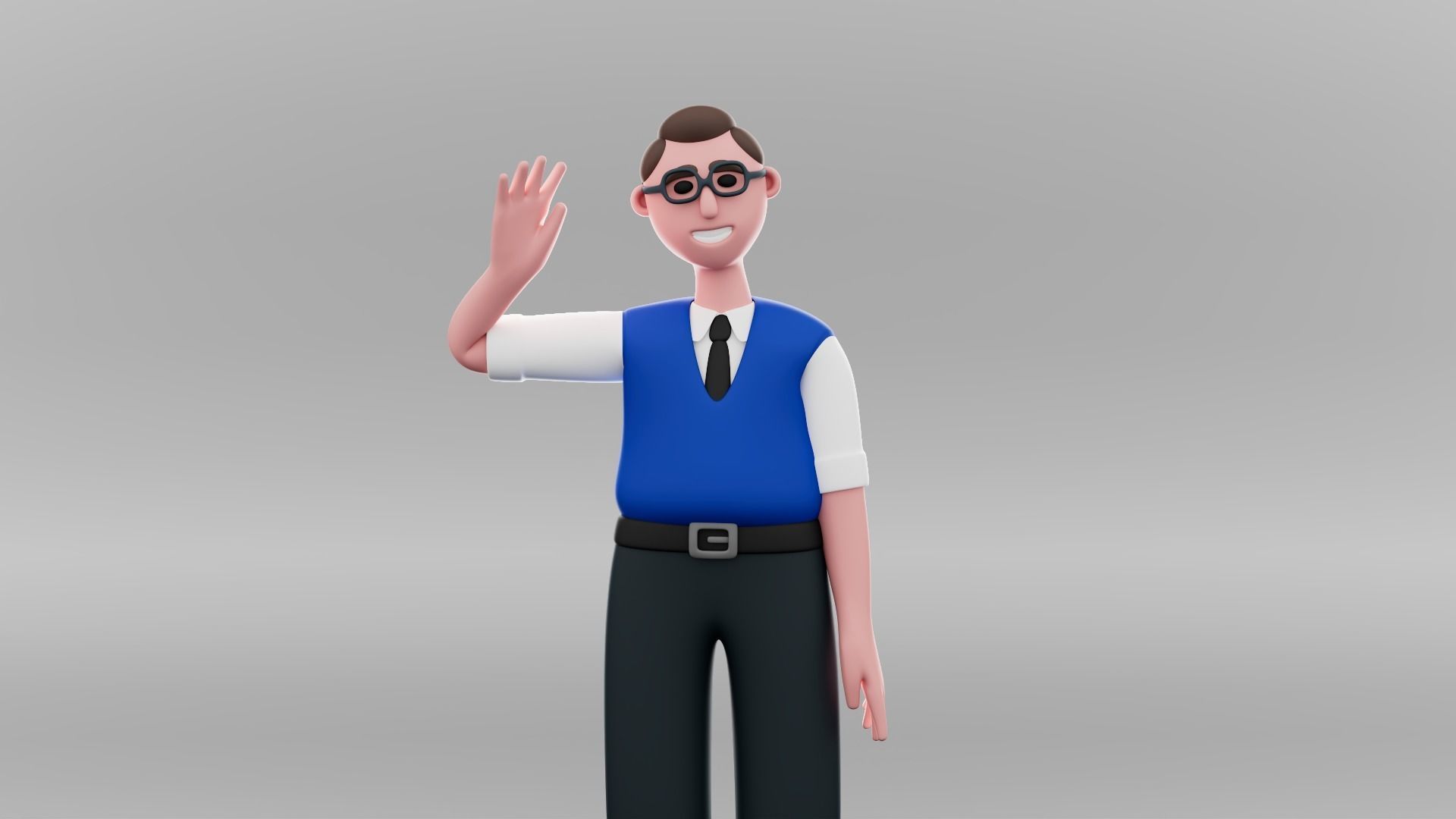 Teachers - Rigged 3D Characters 12 Animations Low-poly 3D model_12