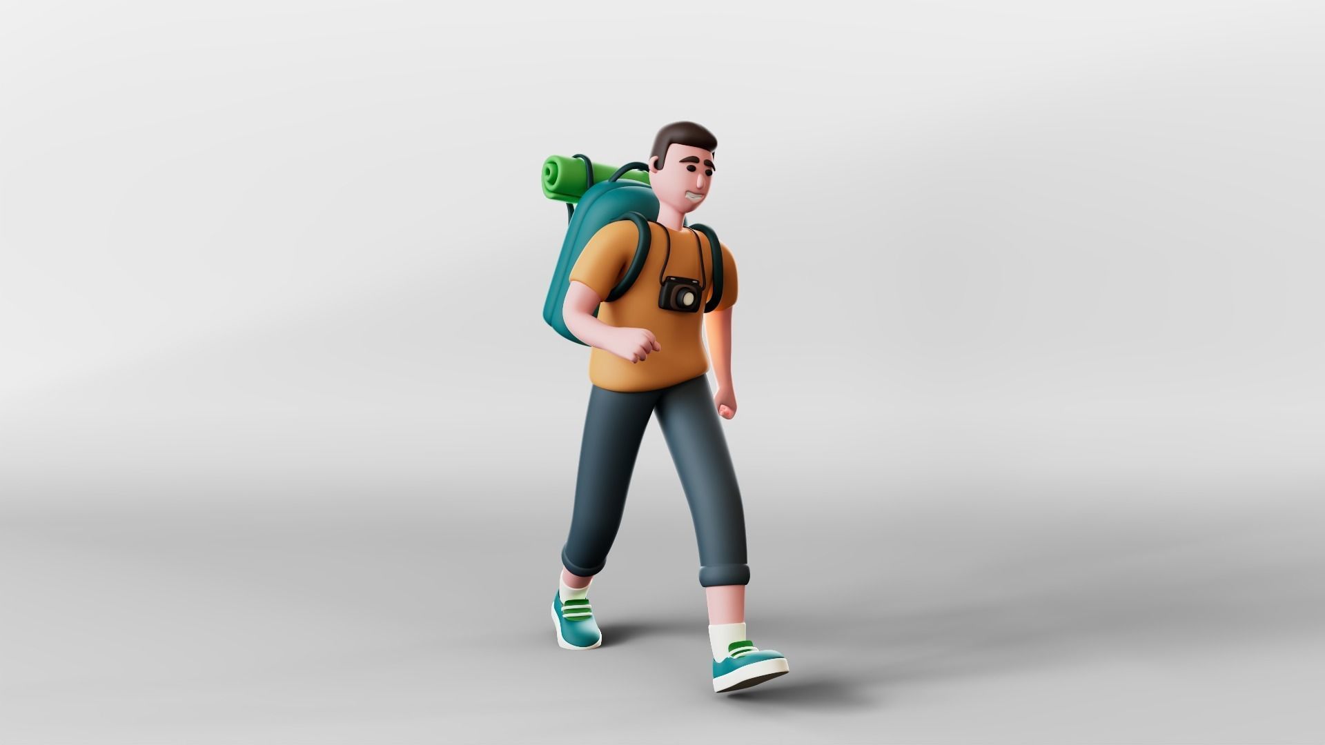 Tourists - Rigged 3D Characters 12 Animations Low-poly 3D model_11