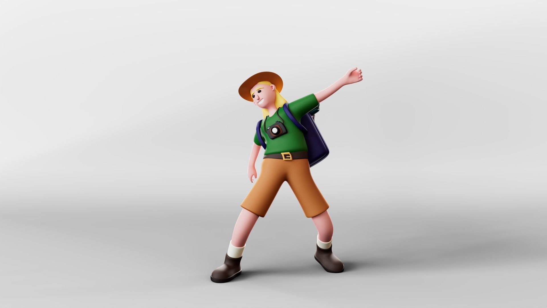 Tourists - Rigged 3D Characters 12 Animations Low-poly 3D model_10
