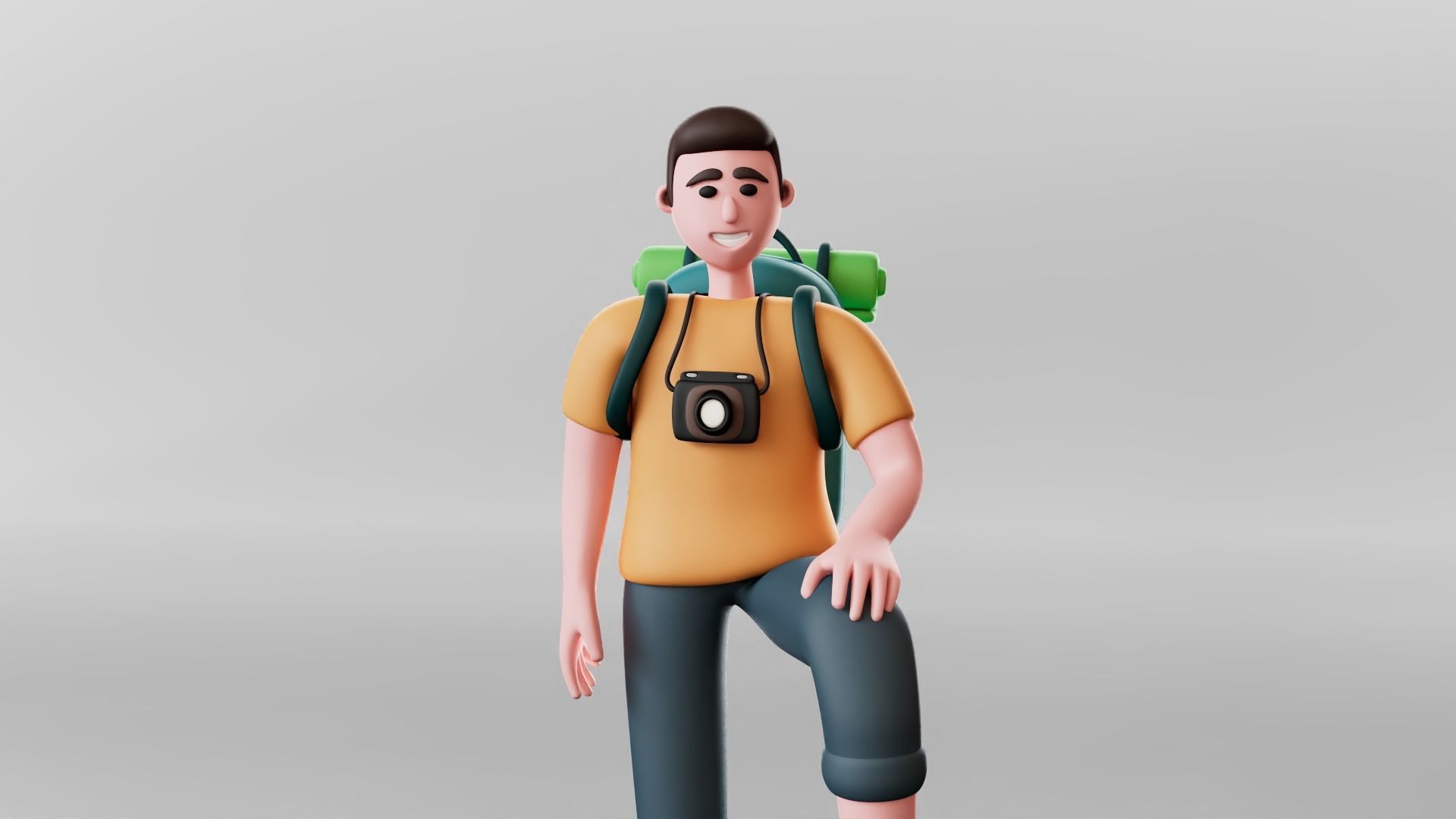 Tourists - Rigged 3D Characters 12 Animations Low-poly 3D model_12