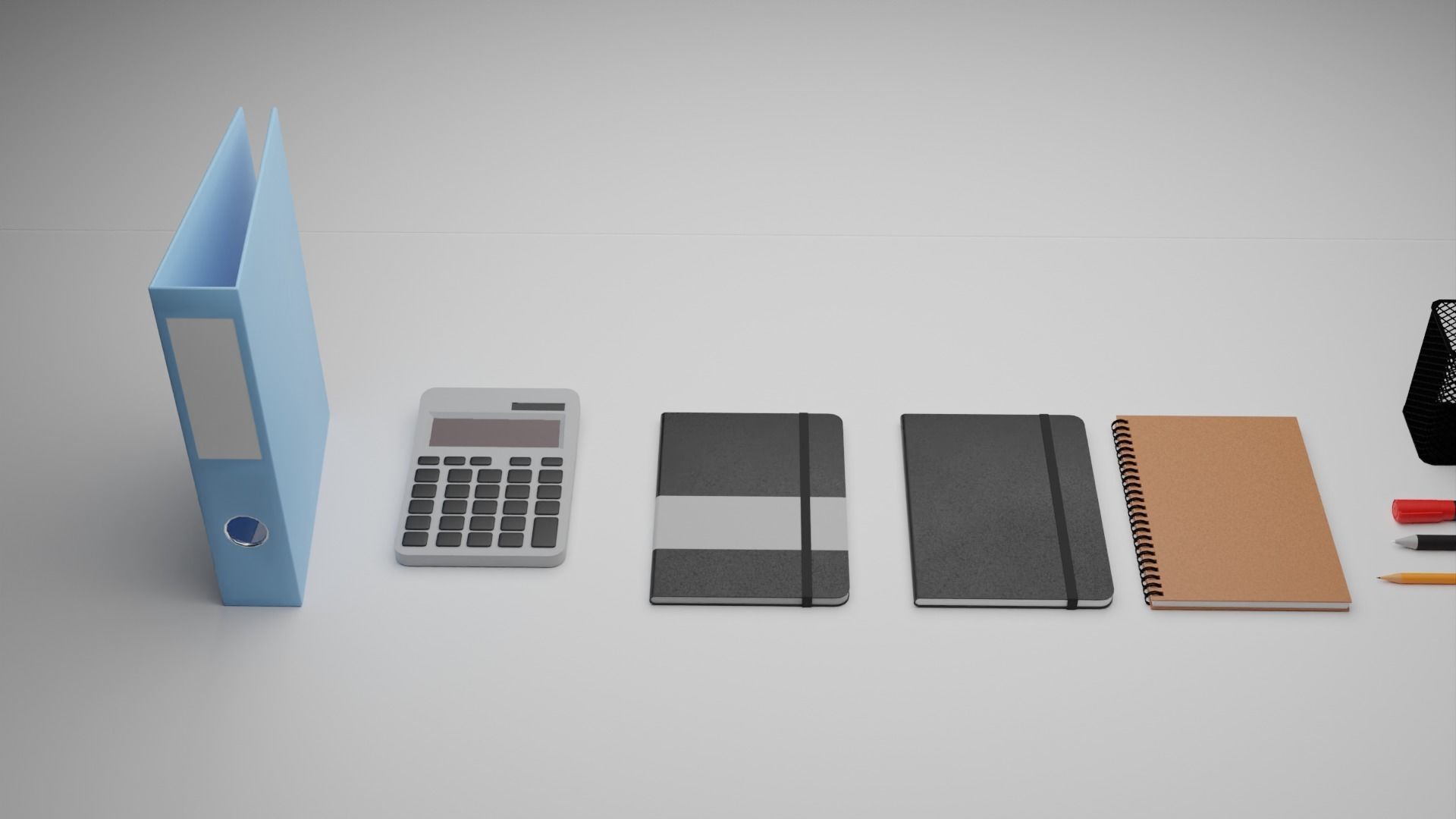 Office Props Low-poly 3D model_3