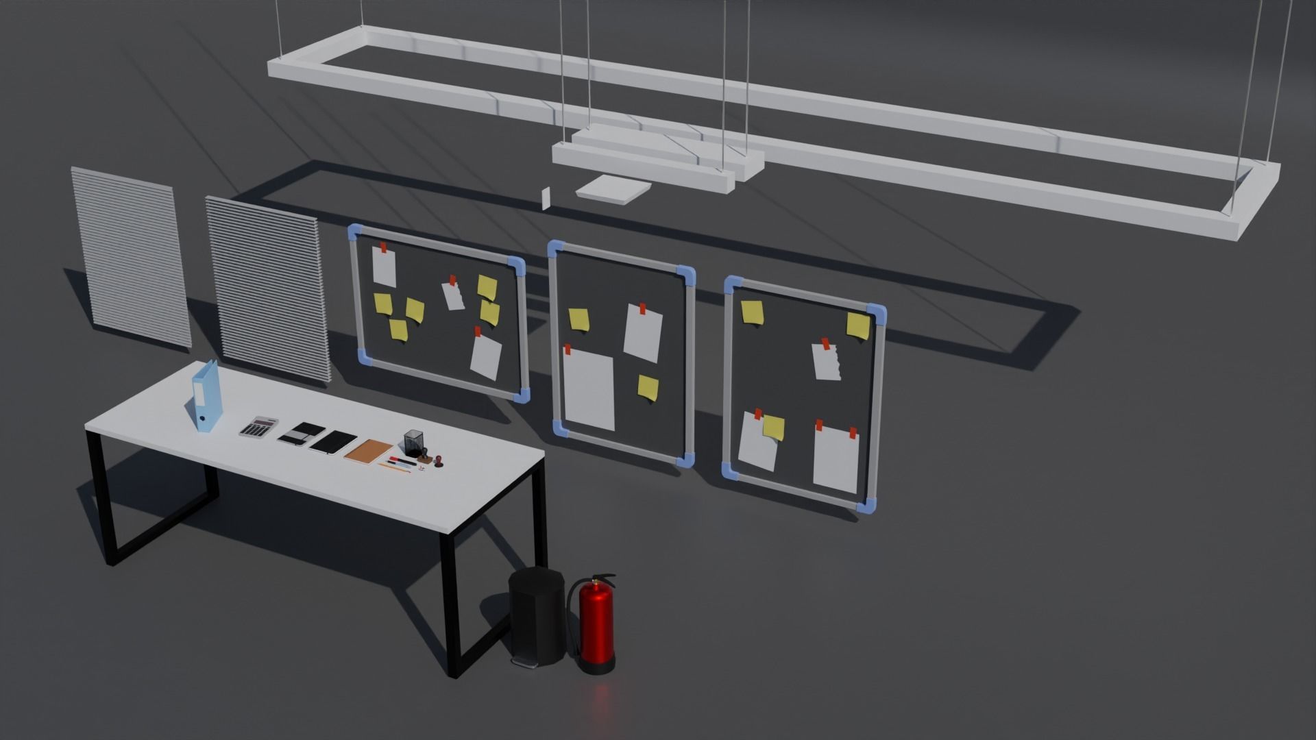 Office Props Low-poly 3D model_2