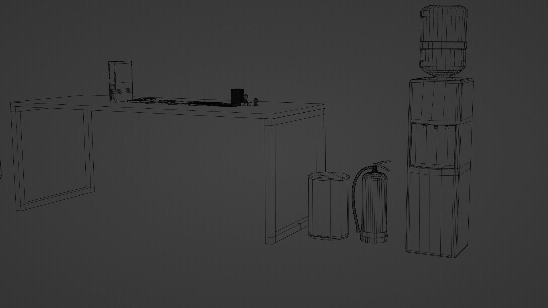 Office Props Low-poly 3D model_6