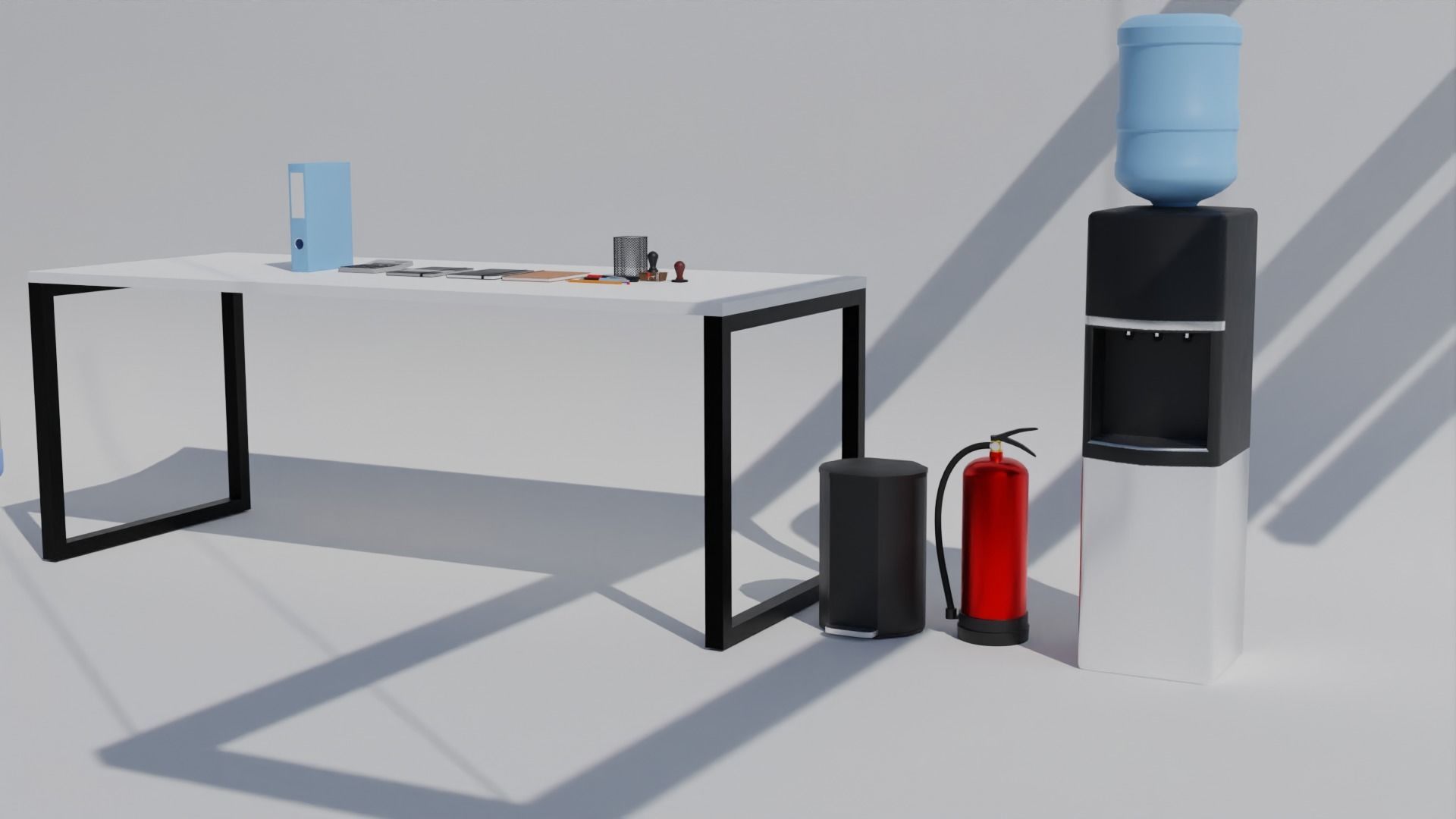 Office Props Low-poly 3D model_5